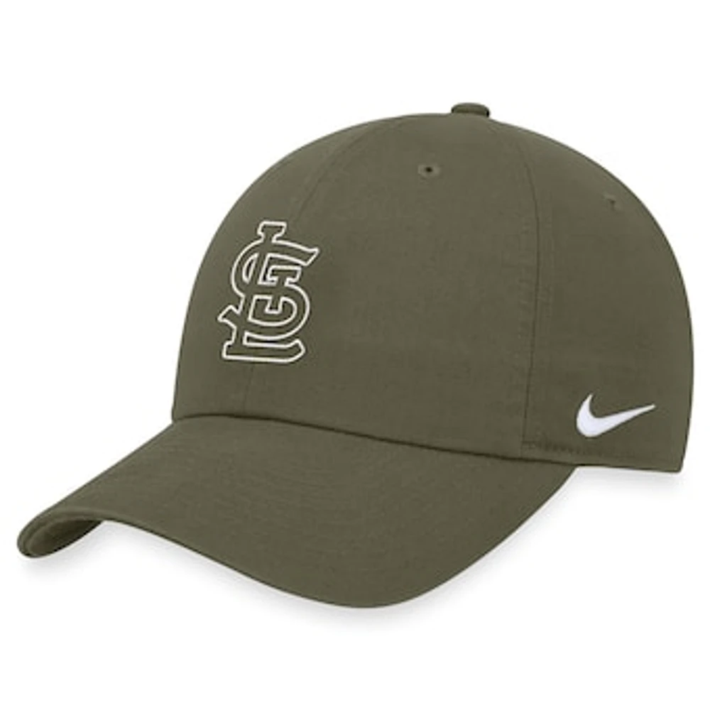 Men's Nike Olive St. Louis Cardinals Club Adjustable Hat