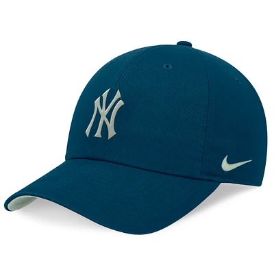 Men's Nike Teal New York Yankees Valerian Club Adjustable Hat