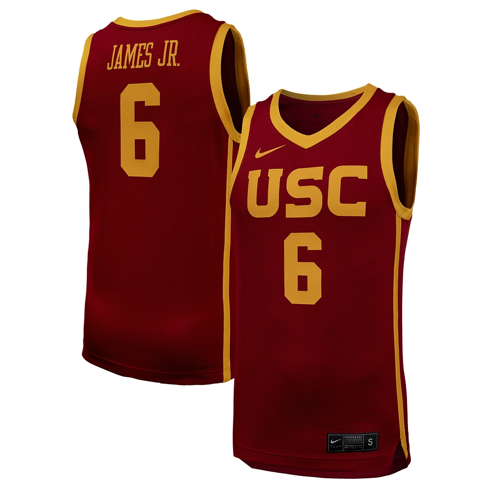 Men's Nike Bronny James Cardinal USC Trojans Replica Basketball Jersey