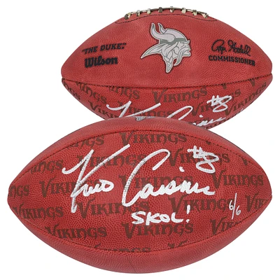 Kirk Cousins Minnesota Vikings Autographed Wilson Duke Football with Inscription