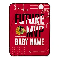 Chad & Jake Chicago Blackhawks 30" x 40" Personalized Baby Blanket