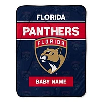 Chad & Jake  Florida Panthers 30" x 40" Personalized Baby Blanket