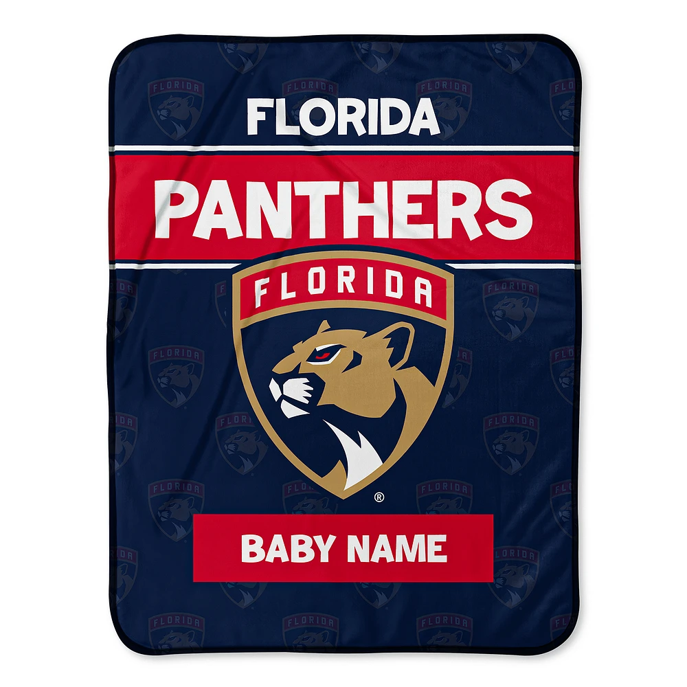 Chad & Jake Florida Panthers 30" x 40" Personalized Baby Blanket