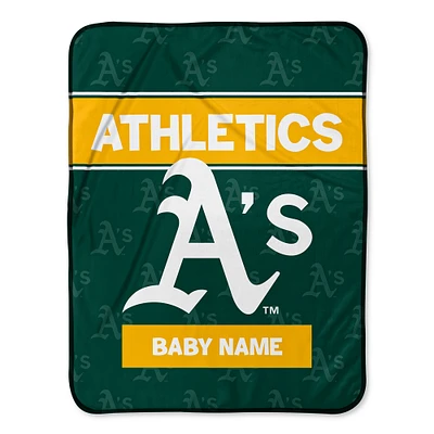 Chad & Jake Oakland Athletics 30" x 40" Personalized Baby Blanket