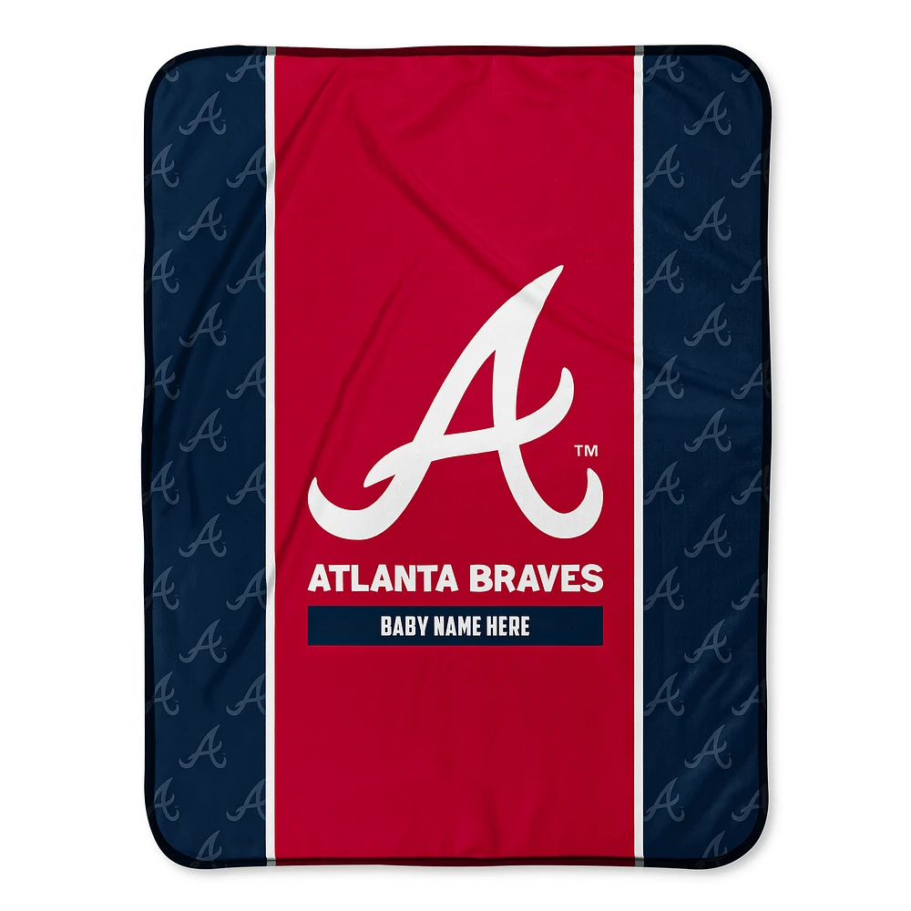 Chad & Jake Atlanta Braves 30" x 40" Personalized Baby Blanket