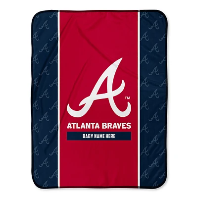 Chad & Jake Atlanta Braves 30" x 40" Personalized Baby Blanket