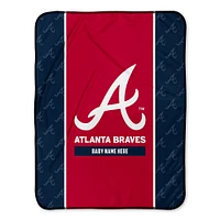 Chad & Jake Atlanta Braves 30" x 40" Personalized Baby Blanket