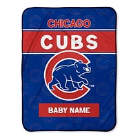 Chad & Jake  Chicago Cubs 30" x 40" Personalized Baby Blanket