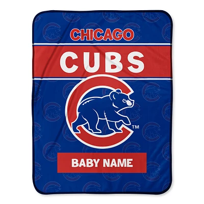 Chad & Jake  Chicago Cubs 30" x 40" Personalized Baby Blanket