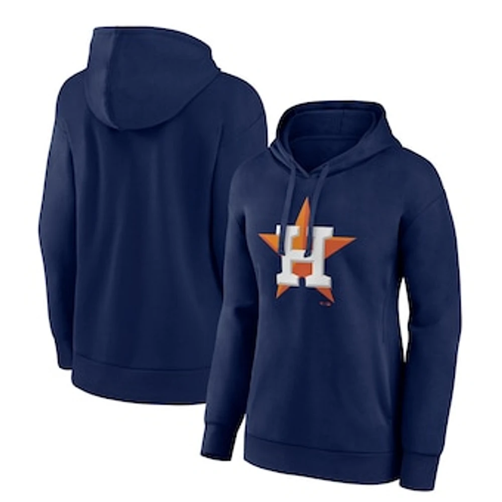 Women's Fanatics Navy Houston Astros Logo Pullover Hoodie