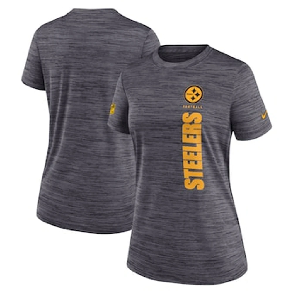 Women's Nike Charcoal Pittsburgh Steelers Velocity Performance T-Shirt