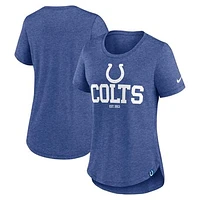 Women's Nike Heather Royal Indianapolis Colts Fashion Tri-Blend T-Shirt