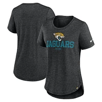 Women's Nike Heather Black Jacksonville Jaguars Fashion Tri-Blend T-Shirt