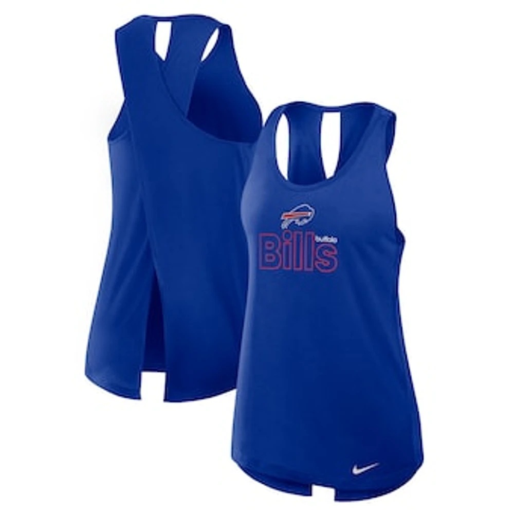 Women's Nike Royal Buffalo Bills  Crossback Performance Tank Top