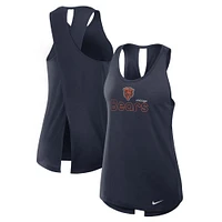 Women's Nike Navy Chicago Bears  Crossback Performance Tank Top