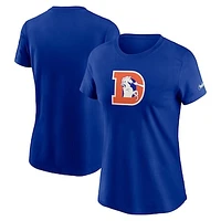 Women's Nike Royal Denver Broncos Primary Logo T-Shirt