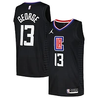 Men's Jordan Brand Paul George Black LA Clippers Swingman Player Jersey - Statement Edition