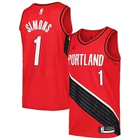 Men's Jordan Brand Anfernee Simons Red Portland Trail Blazers Swingman Player Jersey - Statement Edition