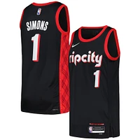 Men's Nike Anfernee Simons Black Portland Trail Blazers Swingman Player Jersey - City Edition