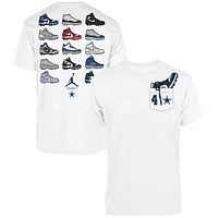 Men's Jordan Brand Dak Prescott White Dallas Cowboys Shoe Schedule Graphic T-Shirt