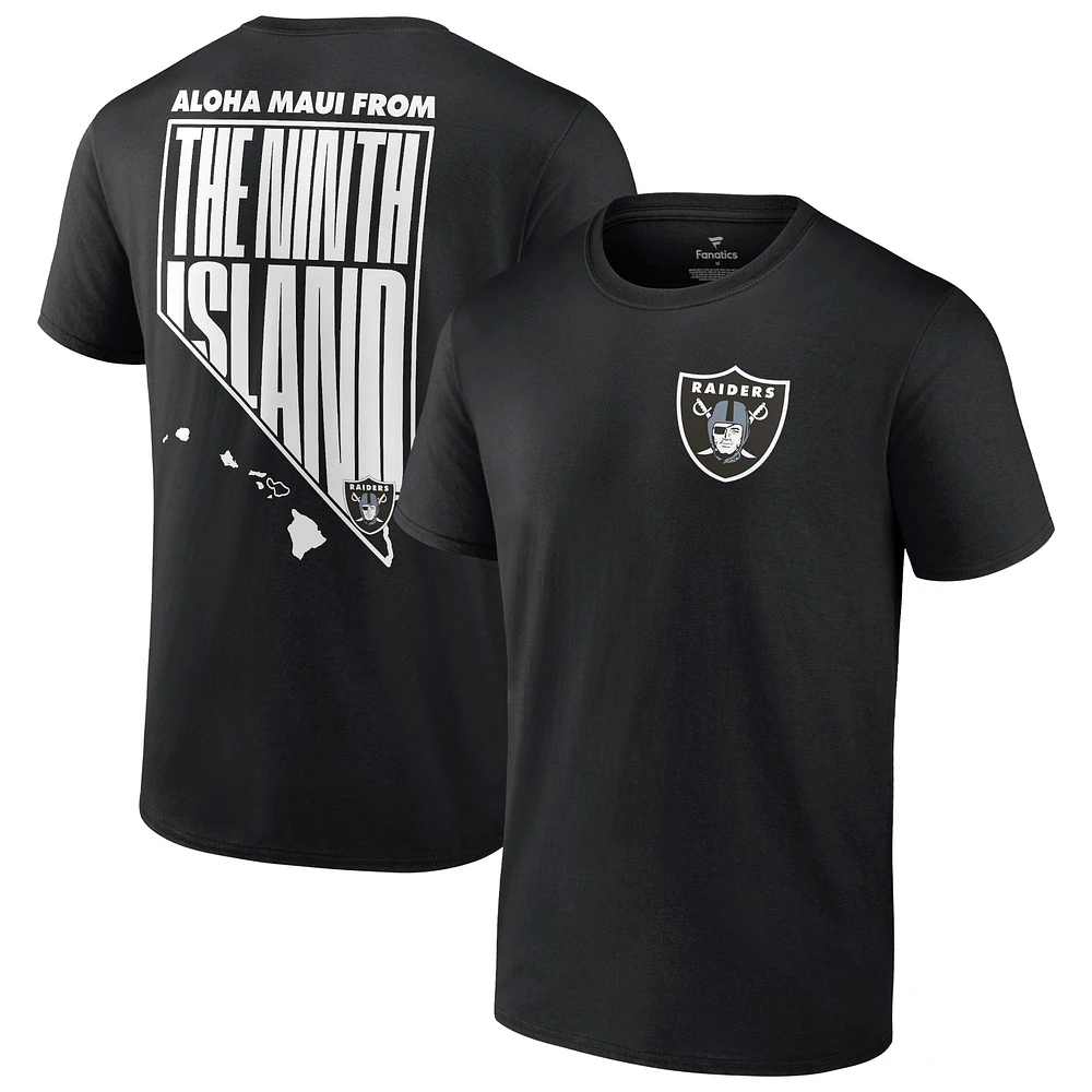 Men's Fanatics  Black Las Vegas Raiders x Maui Relief T-Shirt