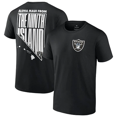 Men's Fanatics  Black Las Vegas Raiders x Maui Relief T-Shirt