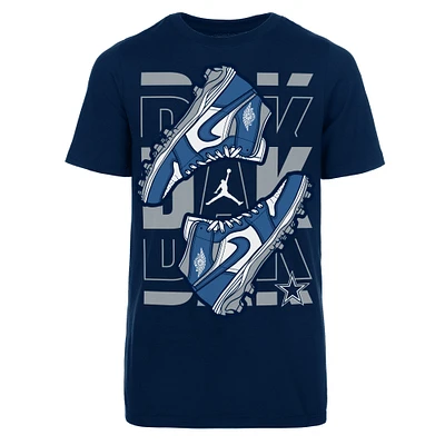 Youth Jordan Brand Dak Prescott Navy Dallas Cowboys Repeat Sneaker Graphic T-Shirt