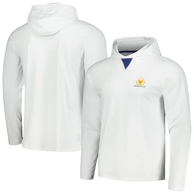 Men's B. Draddy  White Presidents Cup Long Sleeve Hoodie T-Shirt