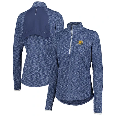 Women's Zero Restriction Navy Presidents Cup Shae Quarter-Zip Top