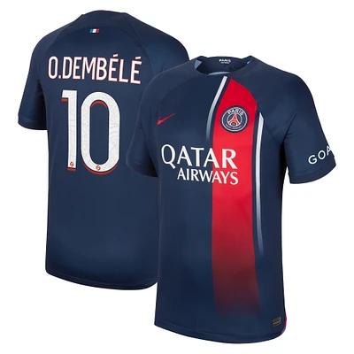 Men's Nike Ousmane Dembélé Navy Paris Saint-Germain 2023/24 Home Stadium Replica Player Jersey