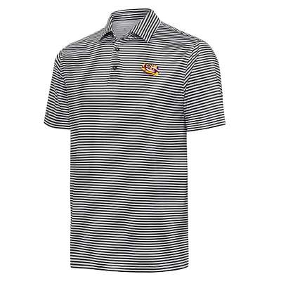 Men's Antigua Black LSU Tigers Skills Polo