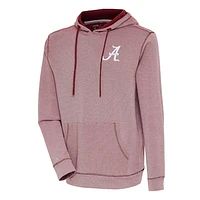 Men's Antigua Crimson Alabama Crimson Tide Axe Bunker Tri-Blend Pullover Hoodie