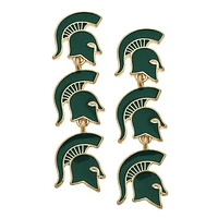 Women's CANVAS Style Michigan State Spartans Triple Drop Enamel Earrings