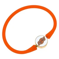 Women' CANVAS Style Oklahoma State Cowboys Enamel Silicone Bali Bracelet