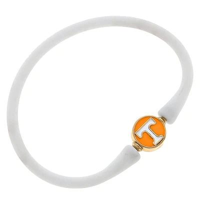 Women' CANVAS Style Tennessee Volunteers Enamel Silicone Bali Bracelet