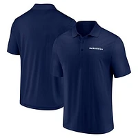 Men's Fanatics College Navy Seattle Seahawks Push Back Polo