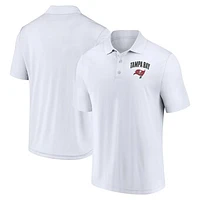 Men's Fanatics White Tampa Bay Buccaneers Push Back Polo