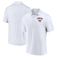 Men's Fanatics White Tampa Bay Buccaneers Push Back Polo