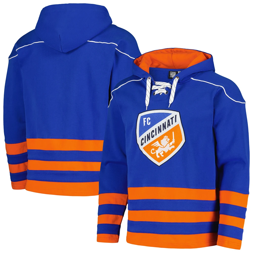 Men's Blue FC Cincinnati Hockey Pullover Hoodie