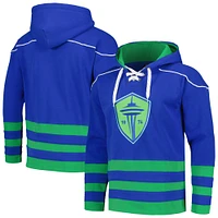 Men's Blue Seattle Sounders FC Hockey Pullover Hoodie