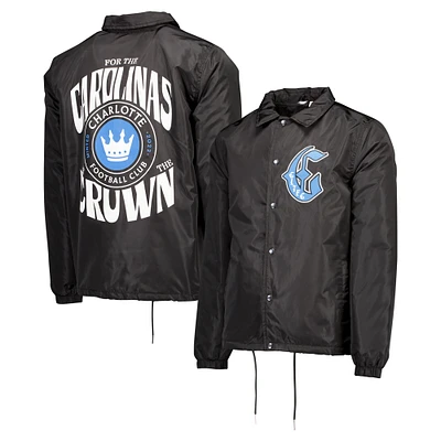 Men's Black Charlotte FC 2024 Coaches Full-Snap Jacket