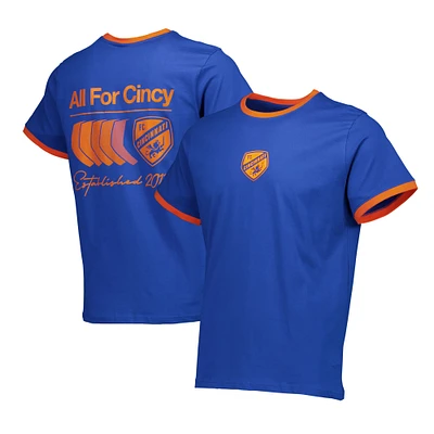 Men's Royal FC Cincinnati Ringer T-Shirt