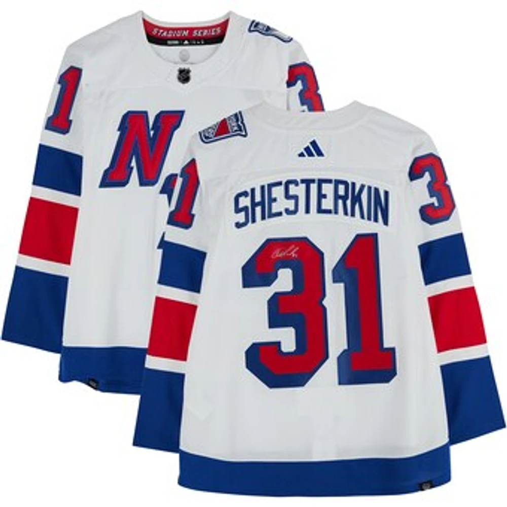 Igor Shesterkin New York Rangers Autographed 2024 Stadium Series adidas Authentic Jersey