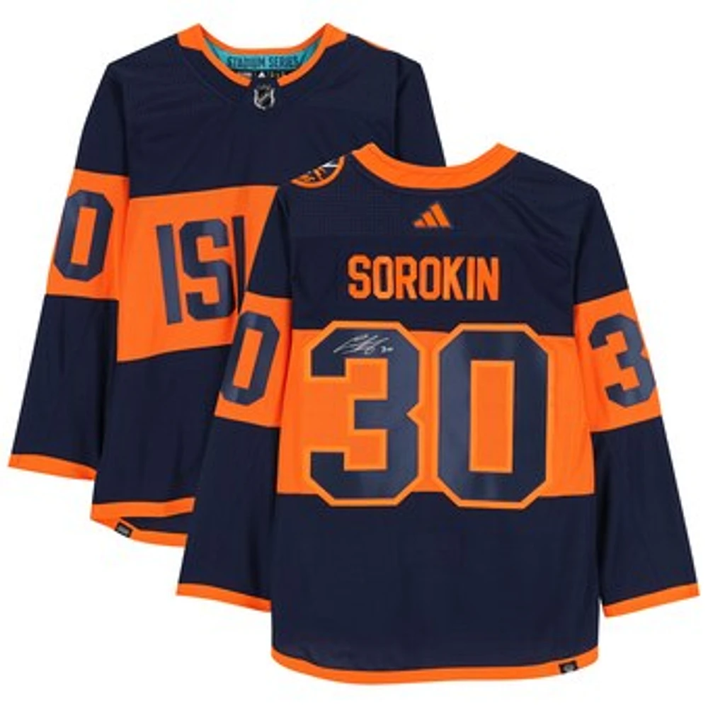 Ilya Sorokin New York Islanders Autographed 2024 Stadium Series adidas Authentic Jersey