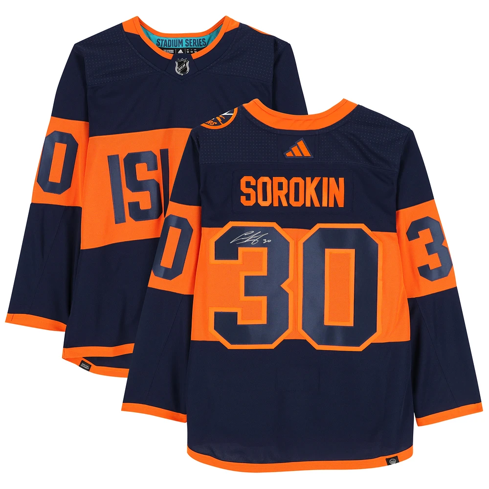 Ilya Sorokin New York Islanders Autographed 2024 Stadium Series adidas Authentic Jersey