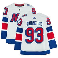 Mika Zibanejad New York Rangers Autographed 2024 Stadium Series adidas Authentic Jersey