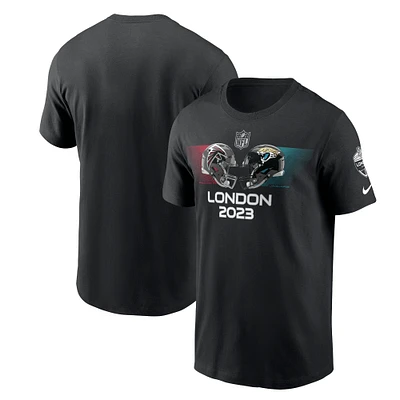 Men's Nike Black Atlanta Falcons vs. Jacksonville Jaguars 2023 London Game Essential T-Shirt