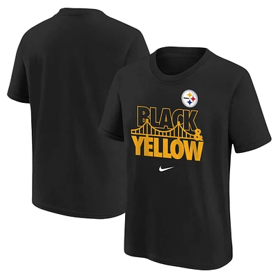 Youth Nike  Black Pittsburgh Steelers Black & Yellow Local T-Shirt