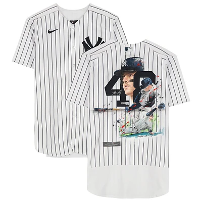 Anthony Rizzo New York Yankees Autographed White Nike Authentic Jersey - Art by David Arrigo - Limited Edition #1 of 1 - WN55914272