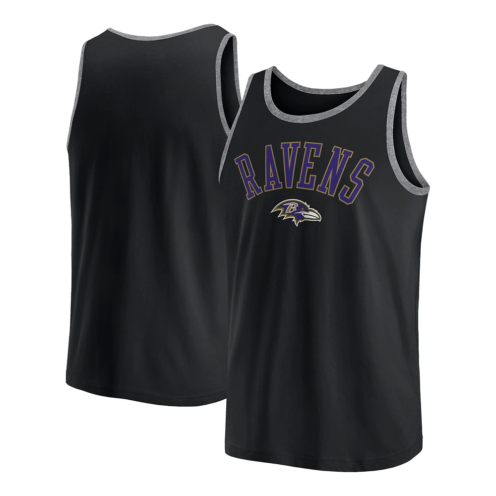 Men's Fanatics Black Baltimore Ravens Bet Tank Top